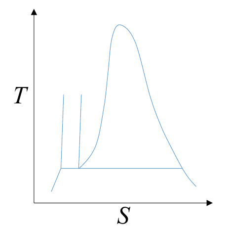 Figure A1-1: A general temperature entropy diagram.